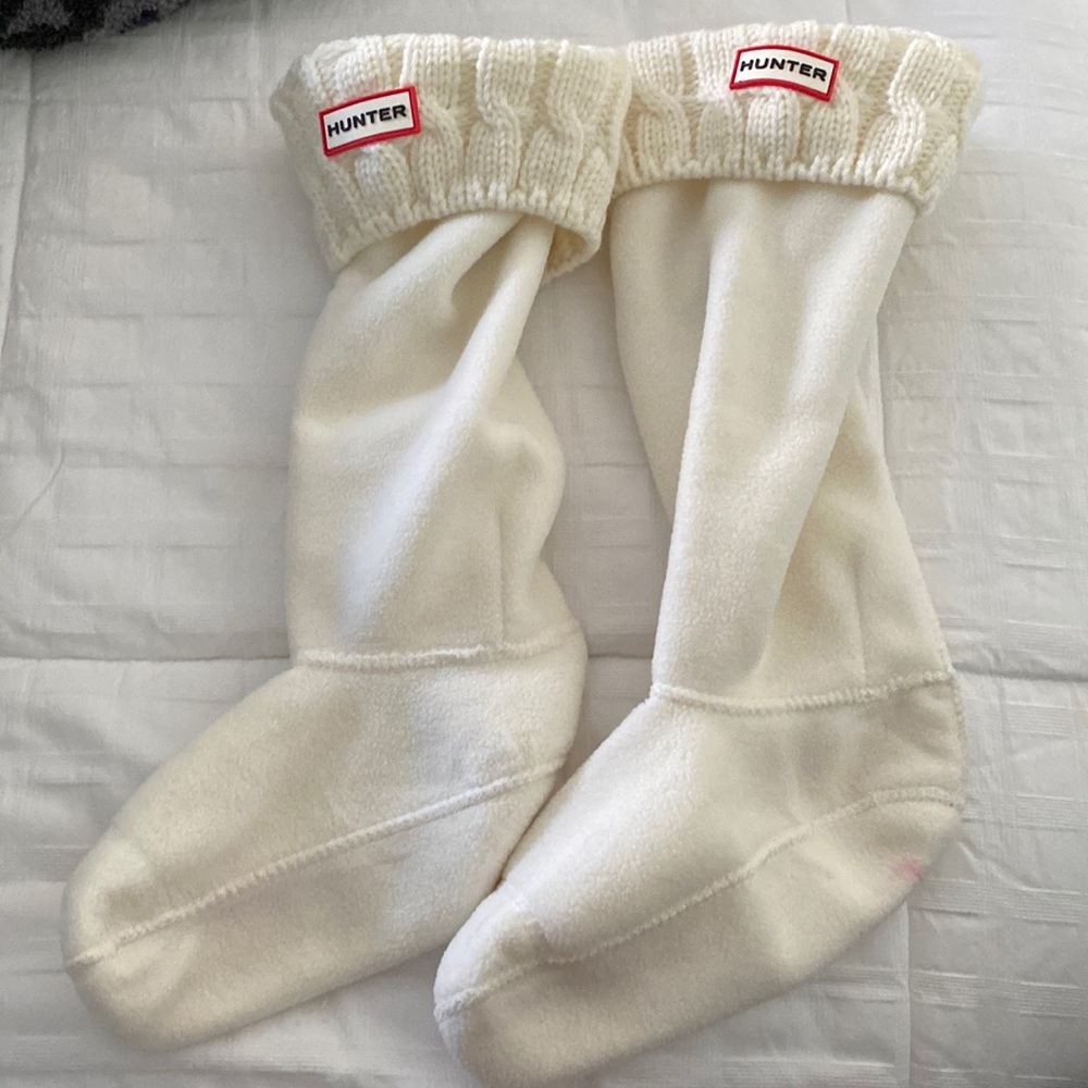 Cable knit hunter boot sock inserts